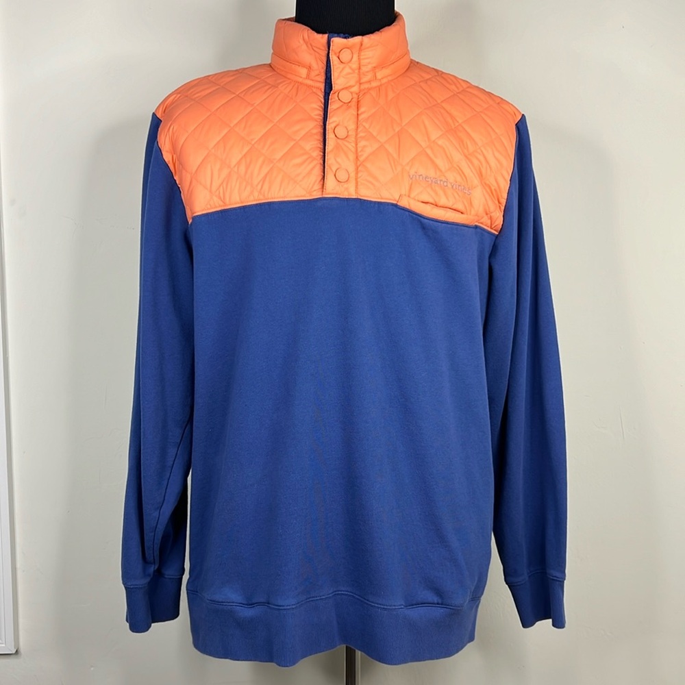 VINEYARD VINES Mens Blue Performance Snap Placket Jacket XL